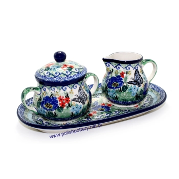 Cukiernica 0,2L+ mlecznik + tacka II Gatunek dek. U4600X Motyl